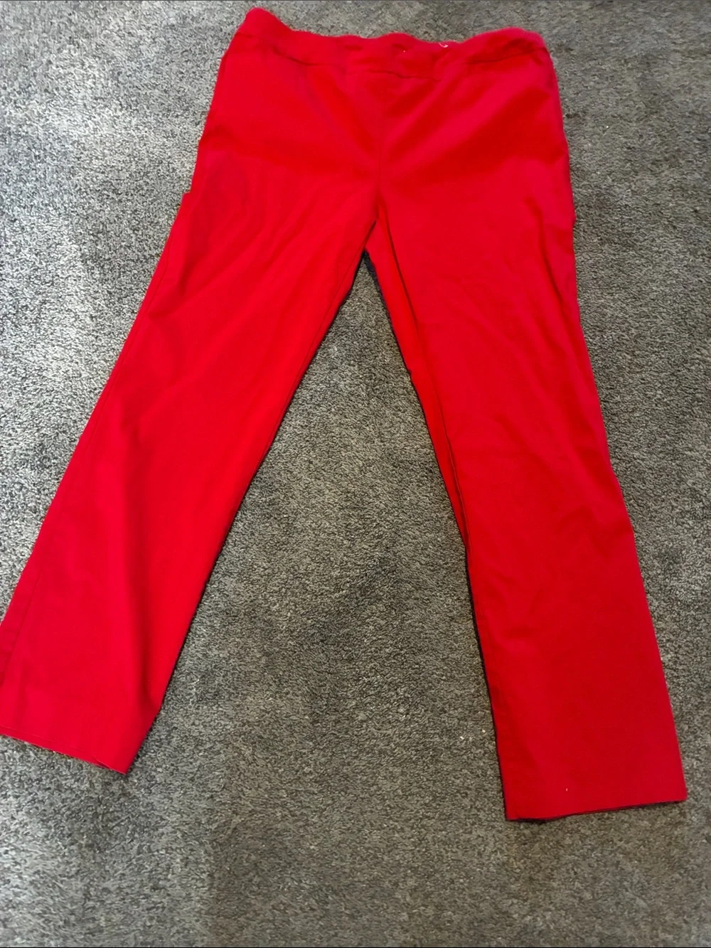 Chico's Vibrant Red Pull-On Straight Leg Pants